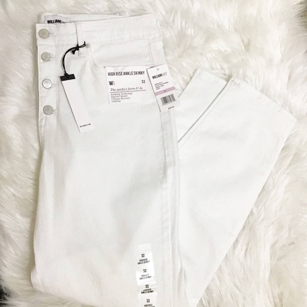 William Rast White Denim pants w/ Button Fly- 32"